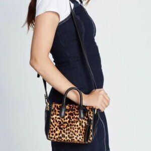 J Crew Genuine Calf Hair Crossbody Mini Satchel Sahara Brown (Leopard) J9606 NWT